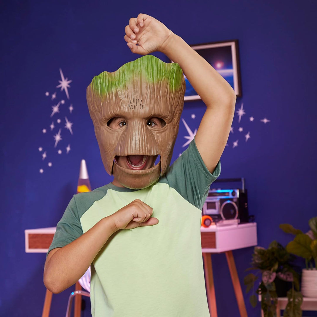 Marvel Guardians of The Galaxy Vol. 3 Groot Rollenspielmaske, sprechende Groot Maske, Superhelden-Ma