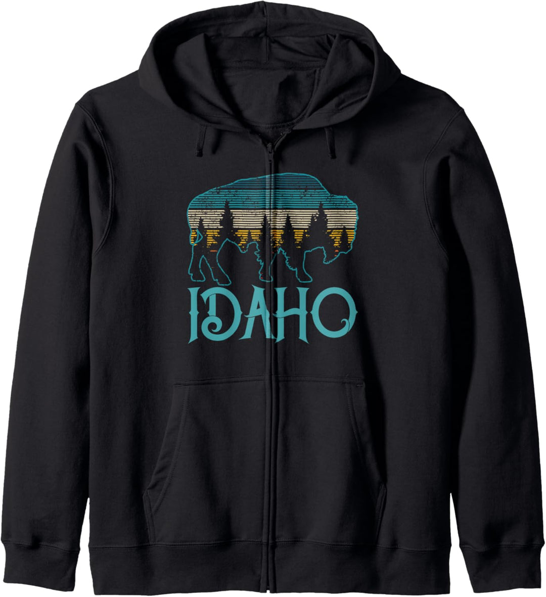 Idaho Bison Vintage Souvenir Kapuzenjacke