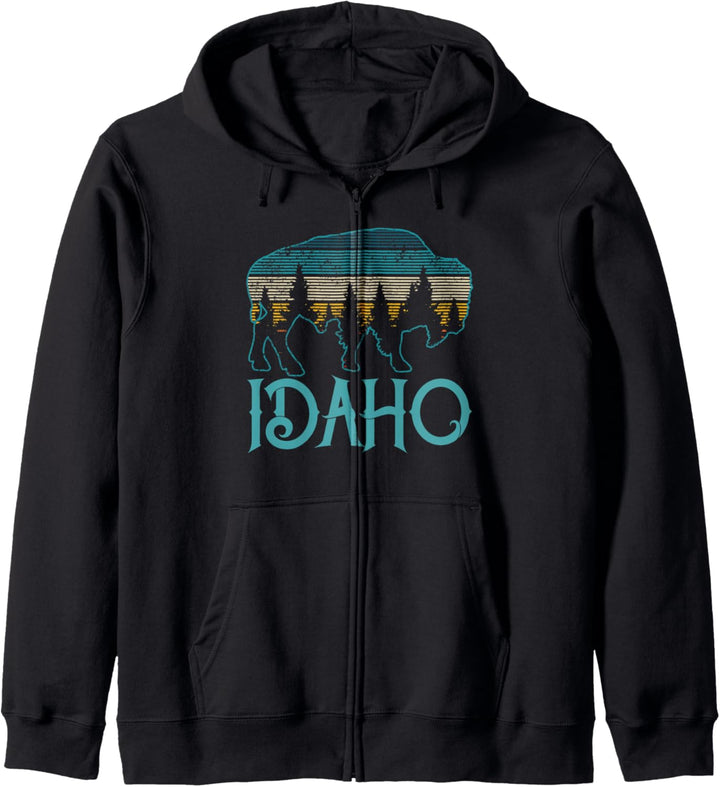 Idaho Bison Vintage Souvenir Kapuzenjacke