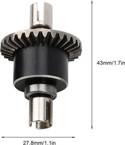 RC Differentialgetriebe, Metall Differentialgetriebe Antriebsrad Radsatz Kompatibel mit WLtoys 14400