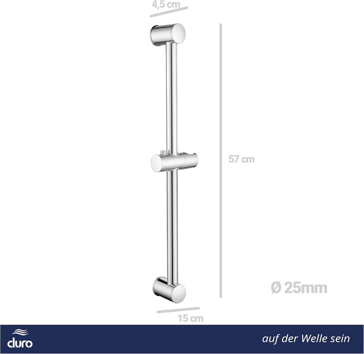 DURO Duschstange Andora 57 cm, Ersatzduschstange für die Dusche, Badezimmerstange, Hochwertige Stang