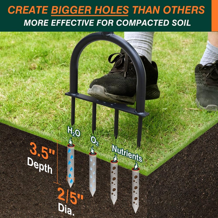 Colwelt Luftsprudler für Rasenspike, Gartenarbeit, Rasenbelüfter für verdichtete Böden und Rasen, ru