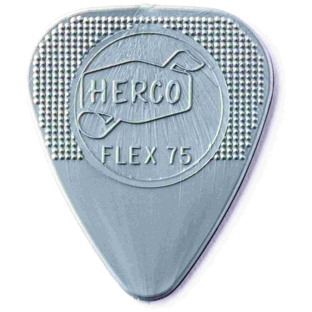 Herco® HE211 Flex 75 Nylon Flat Picks, silber, schwer, 100/Beutel