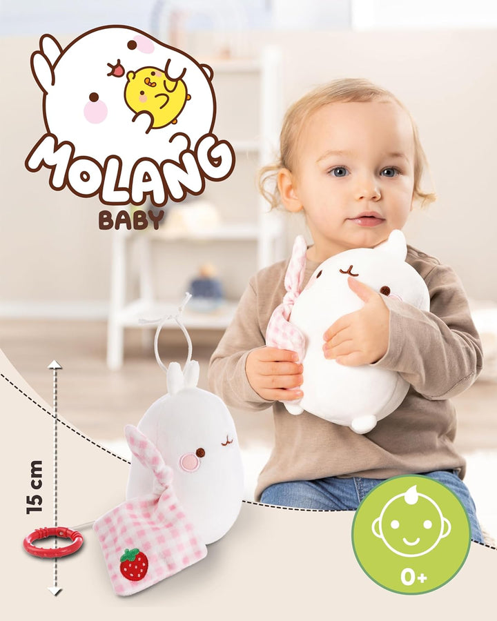 NICI Spieluhr Baby Einschlafhilfe MOLANG 15 cm mit sanfter, beruhigender Gute-Nacht-Melodie - Flausc