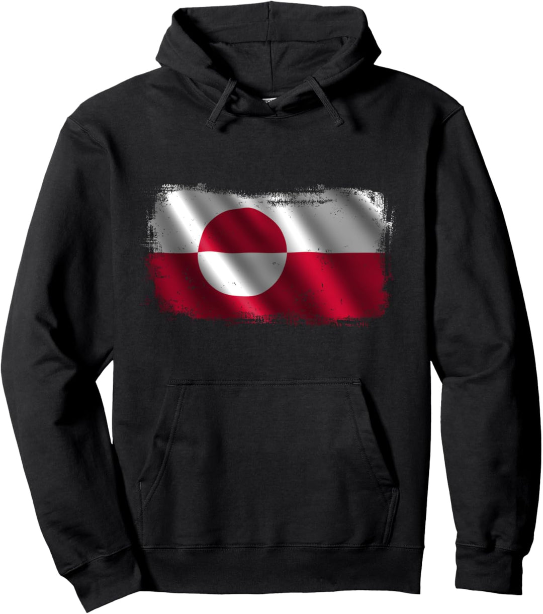 Grönland Grönländische Nationalflagge Pullover Hoodie