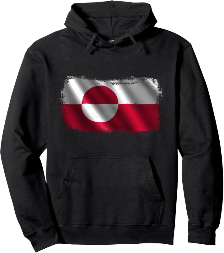 Grönland Grönländische Nationalflagge Pullover Hoodie
