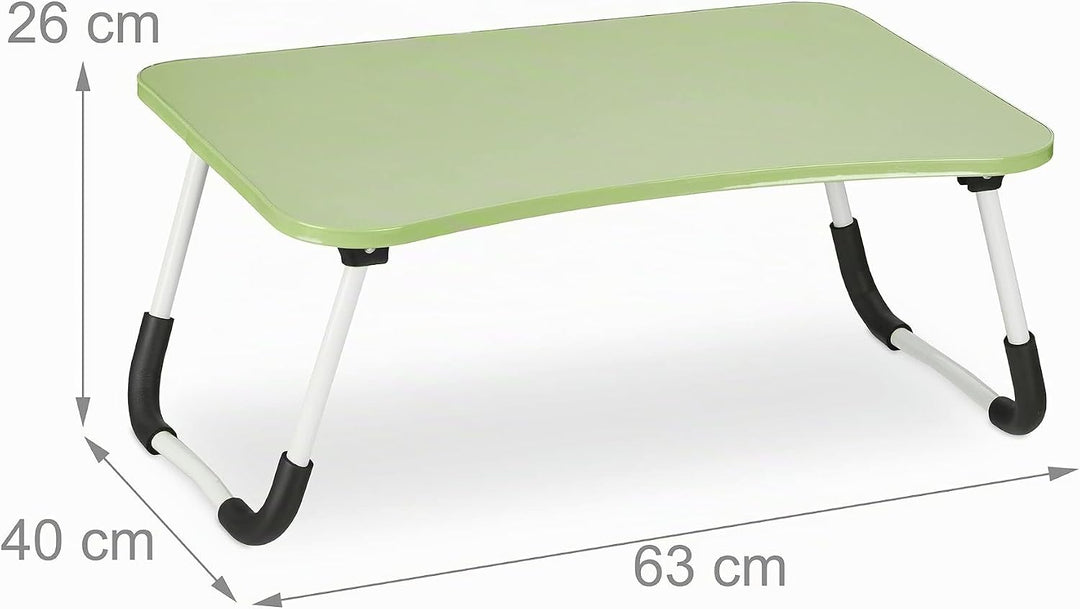 Relaxdays Laptoptisch für Bett &amp; Couch, HxBxT: 26 x 63 x 40 cm, klappbarer Betttisch, MDF, Eisen, No