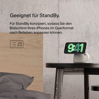 Belkin BoostCharge Pro kabellose 2-in-1-Ladestation mit MagSafe (15 W), MagSafe Ladegerät, kompatibe