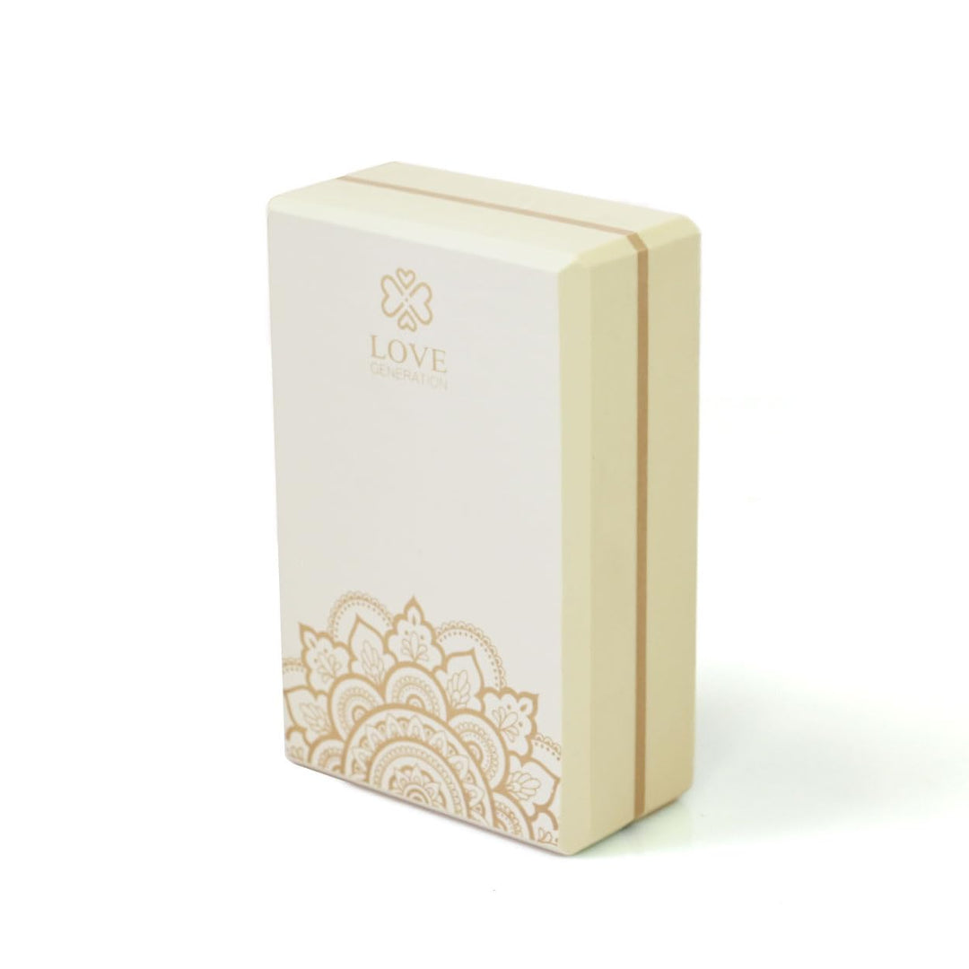 Love Generation - Yoga Block - High Density Eva - für Yoga, Fitness, Pilates und Stretching (Weiss)