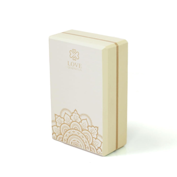 Love Generation - Yoga Block - High Density Eva - für Yoga, Fitness, Pilates und Stretching (Weiss)
