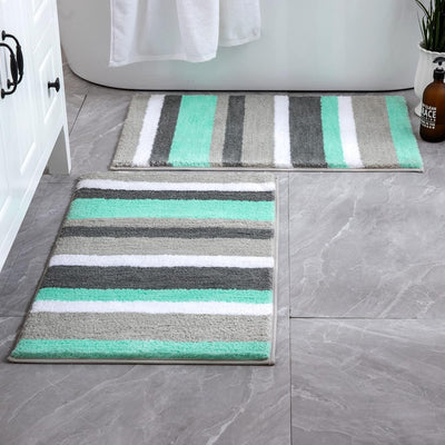 MIULEE Badematte Badteppich Duschmatte Non Slip Badvorleger Fussmatte Dekorativ Badzimmermatte Flaus