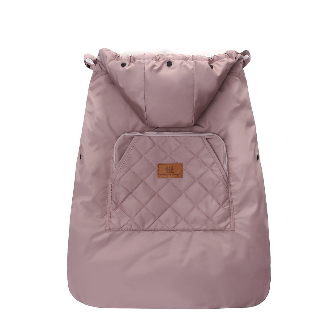 Winterbezug für Babytrage, Warm Universal Babytragebezug Wasserdicht Tragecover für Babytragen (Rosa