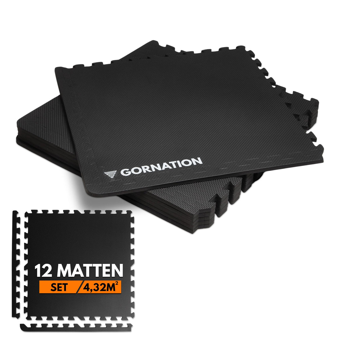 GORNATION Bodenschutzmatte Fitness, rutschfeste Schutzmatte für Fitnessgeräte, Bodenschutzmatte Puzz
