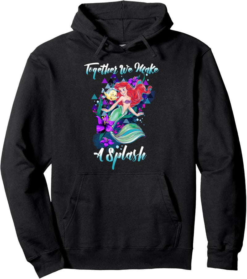 Disney The Little Mermaid Ariel And Flounder Make A Splash Pullover Hoodie