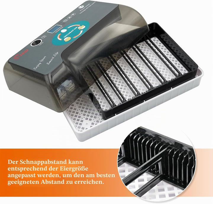 MasXirch 12 Eier Inkubator Automatisch mit Effizienter LED Beleuchtung,Inkubator Brutkasten Motorbrü