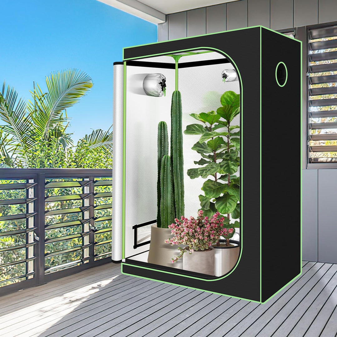 Daromigo Growzelt 60x60x180 cm Grow Tent 600D Oxford Grow Box Lichtdicht und Wasserdicht Pflanzenzel