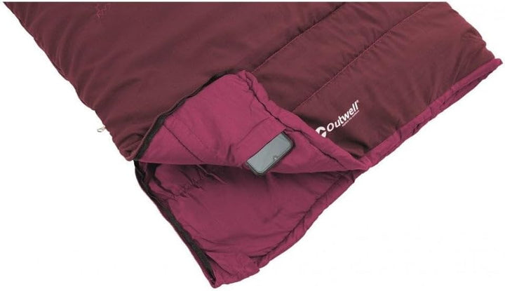 Outwell Jungen Champ Schlafsack, Dunkelrot, One Size