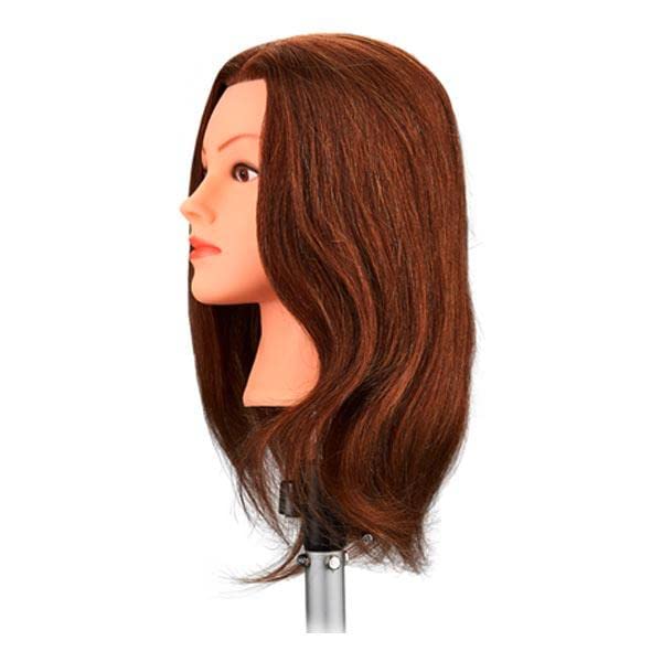 Fripac Mondial Echthaar Übungskopf 40 cm 100% Echthaar, hellbraun