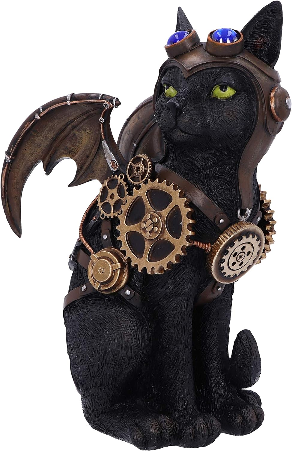 Nemesis Now Feline Flight 22,7 cm Steampunk Schwarze Katze Pilotenfigur