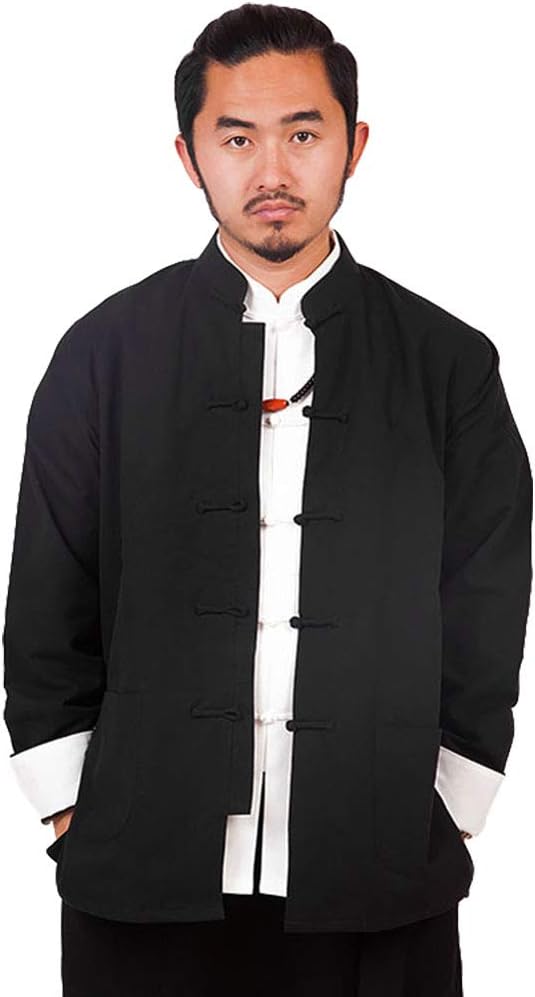 Chinesische Kampfkunst Herren Jacke – Traditionelle Uniform Oberbekleidung für Kampfsport Kung Fu Ta
