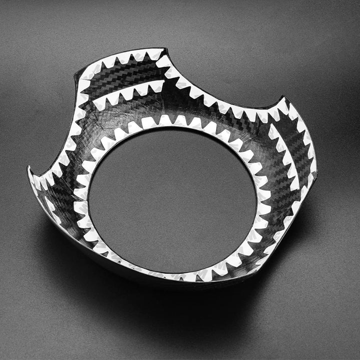 KUNGKIC Auto-Lenkrad-Airbag Abdeckung Aufkleber Kohlefaser für Mini Cooper Clubman R55 R56 R57 R58 R