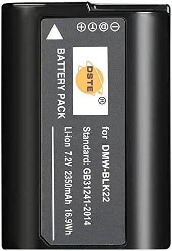DSTE（2 Pack） Ersatz Batterie und DC180E Reise Ladegerät Kompatibel für Panasonic DMW-BLK22 DC-S5 DC-