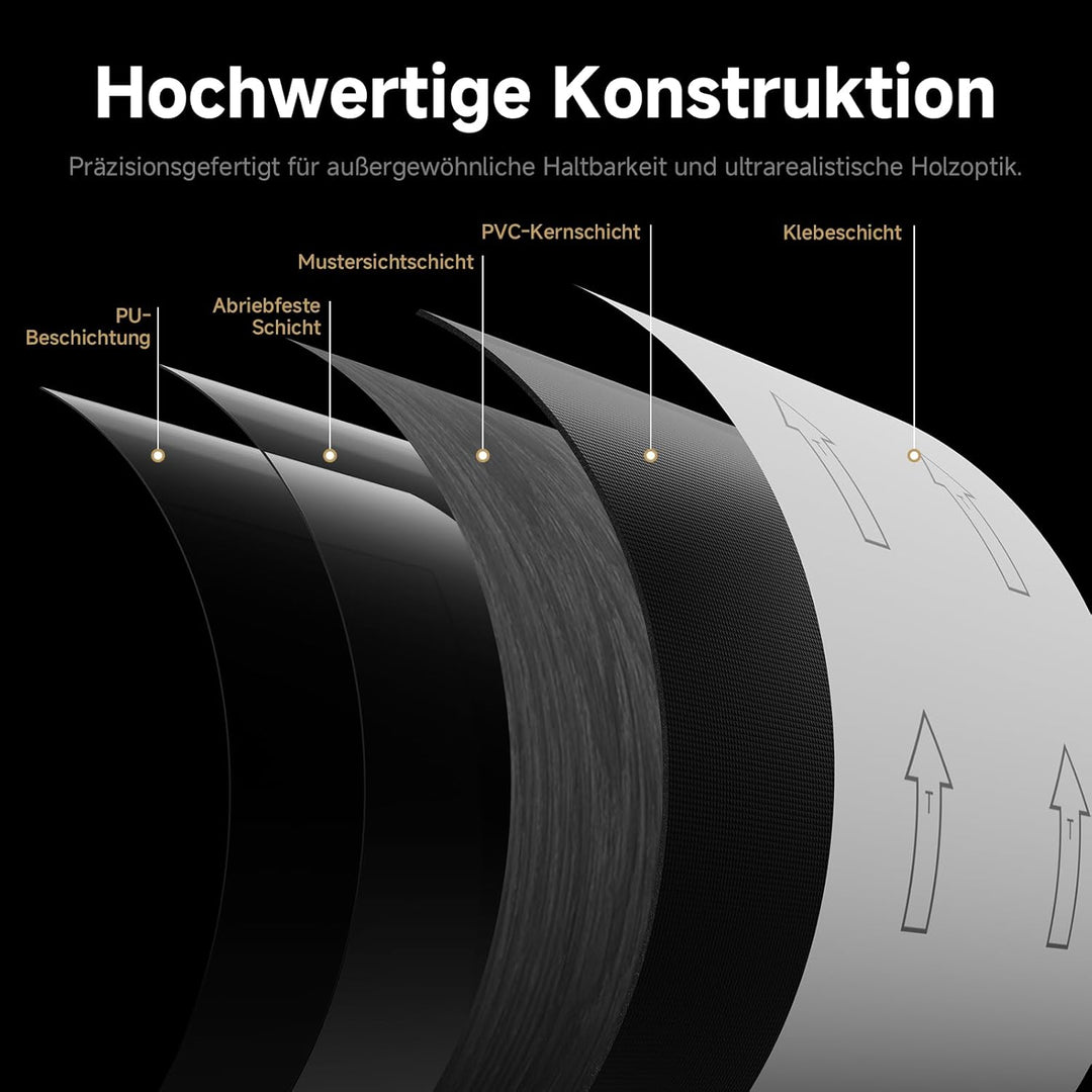 TOPOSE Vinyl Bodenbelag Selbstklebend Zweifarbiges Schiefer Grau – 36 Stück 5,02 m², Einfache DIY-Ve