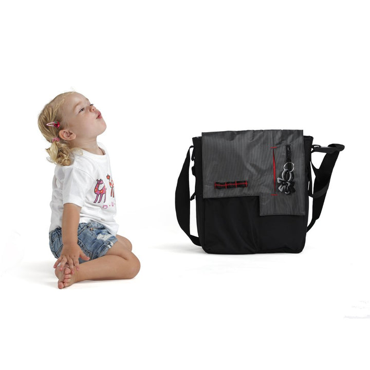 Wickeltasche nine2five Paige - grau/schwarz