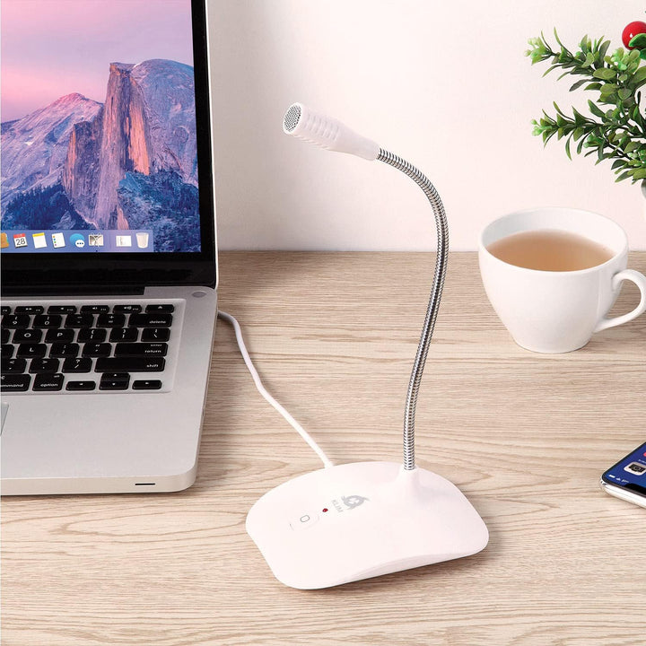 KLIM Talk USB - Standmikrofon PC und Mac - Kompatibel mit jedem Computer - Professionelles USB Mikro