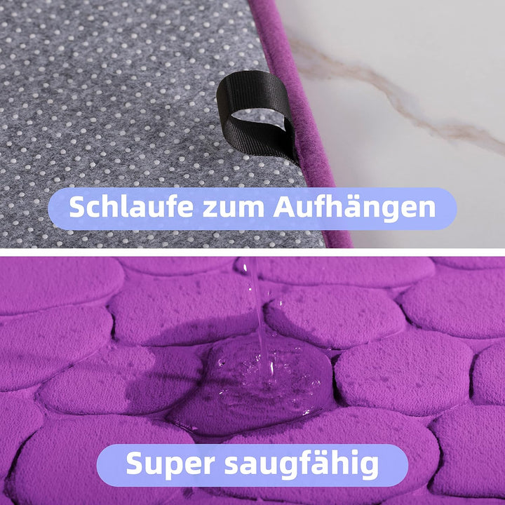 chakme Badematte Memoryschaum Badteppich Saugfähige Badvorleger Badezimmerteppich Duschmatte Deko Fu