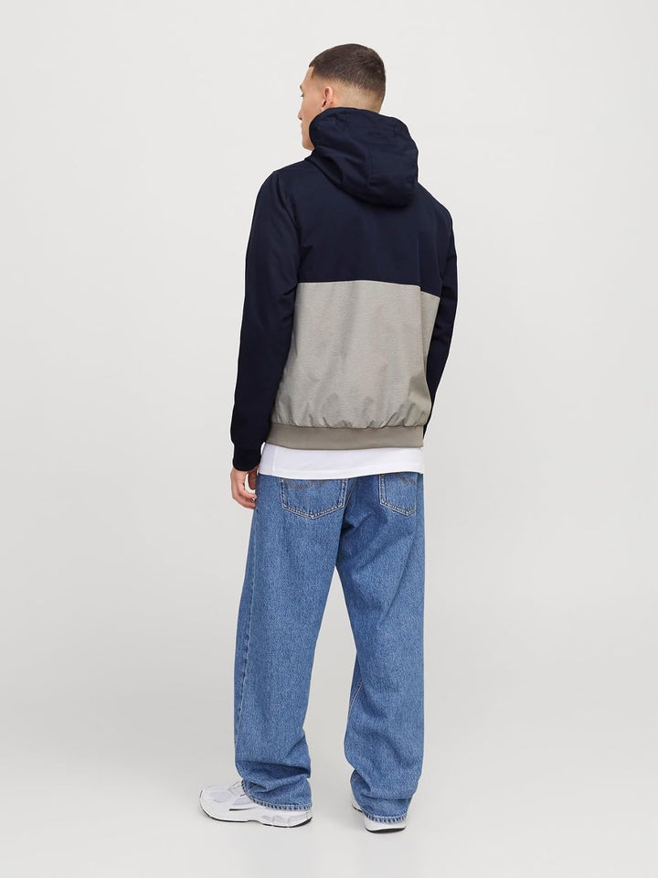 JACK & JONES Herren Jjerush Hood Bomber Noos Softshell-Jacke, Blau