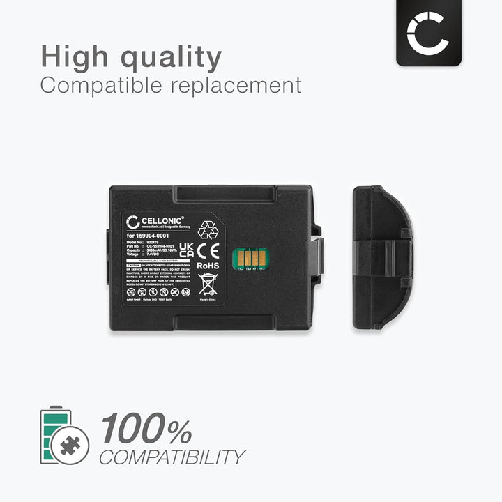 CELLONIC, Barcode-Scanner Akku kompatibel mit LXE MX7 (3400mAh, 7.4V)