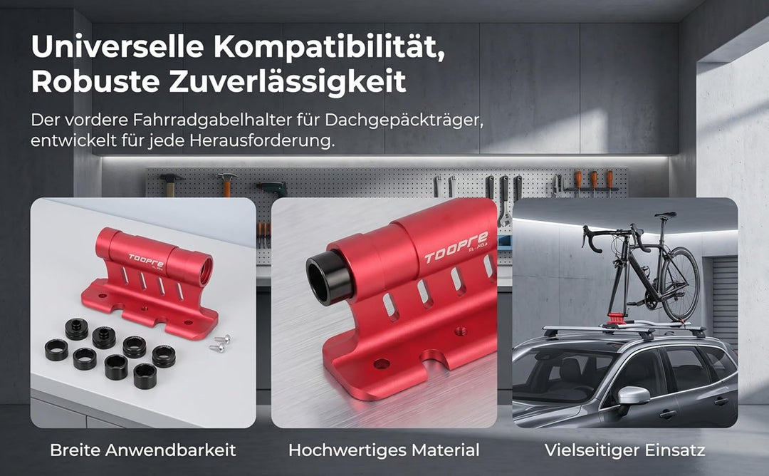 F Fityle Gabelhalterung Fahrrad Steckachse, Auto Fahrrad Dachträger Gabelhalterung Schnellspanner, F