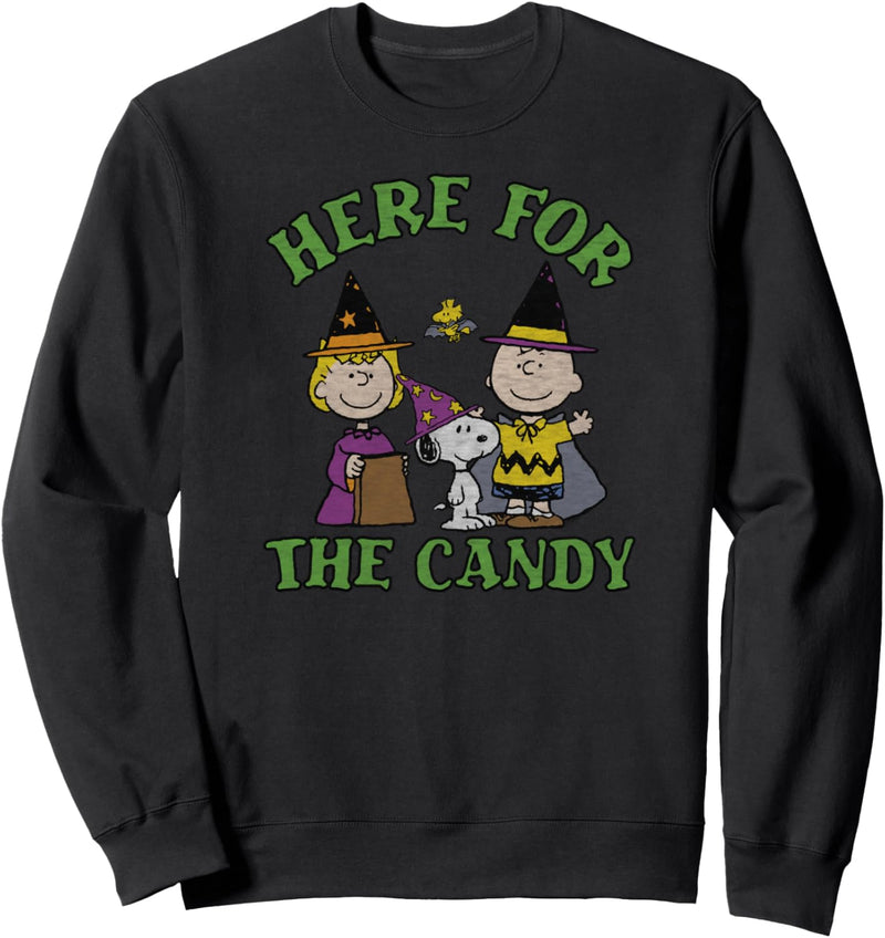 Peanuts Halloween Charlie Sally hier für die Süssigkeiten Sweatshirt