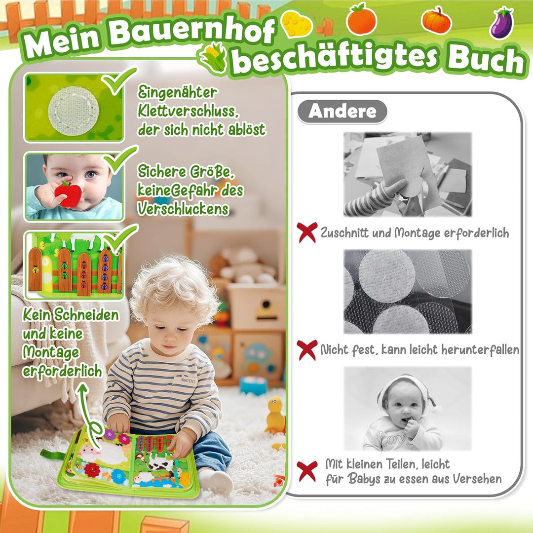 Busy Board Spielzeug ab 1 2 3 Jahre Junge: Geschenk Junge Mädchen 1-2-3-4 Jahre Montessori Kinderspi