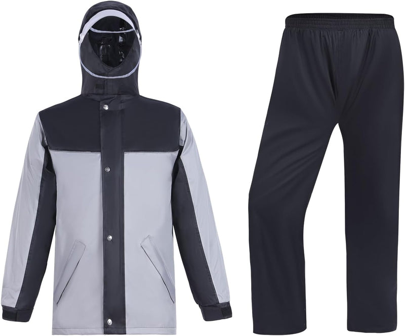 Ynport Crefreak Wasserdichte Regenanzüge für Herren Outdoor Arbeit Regenjacke und Hose Unisex Regena
