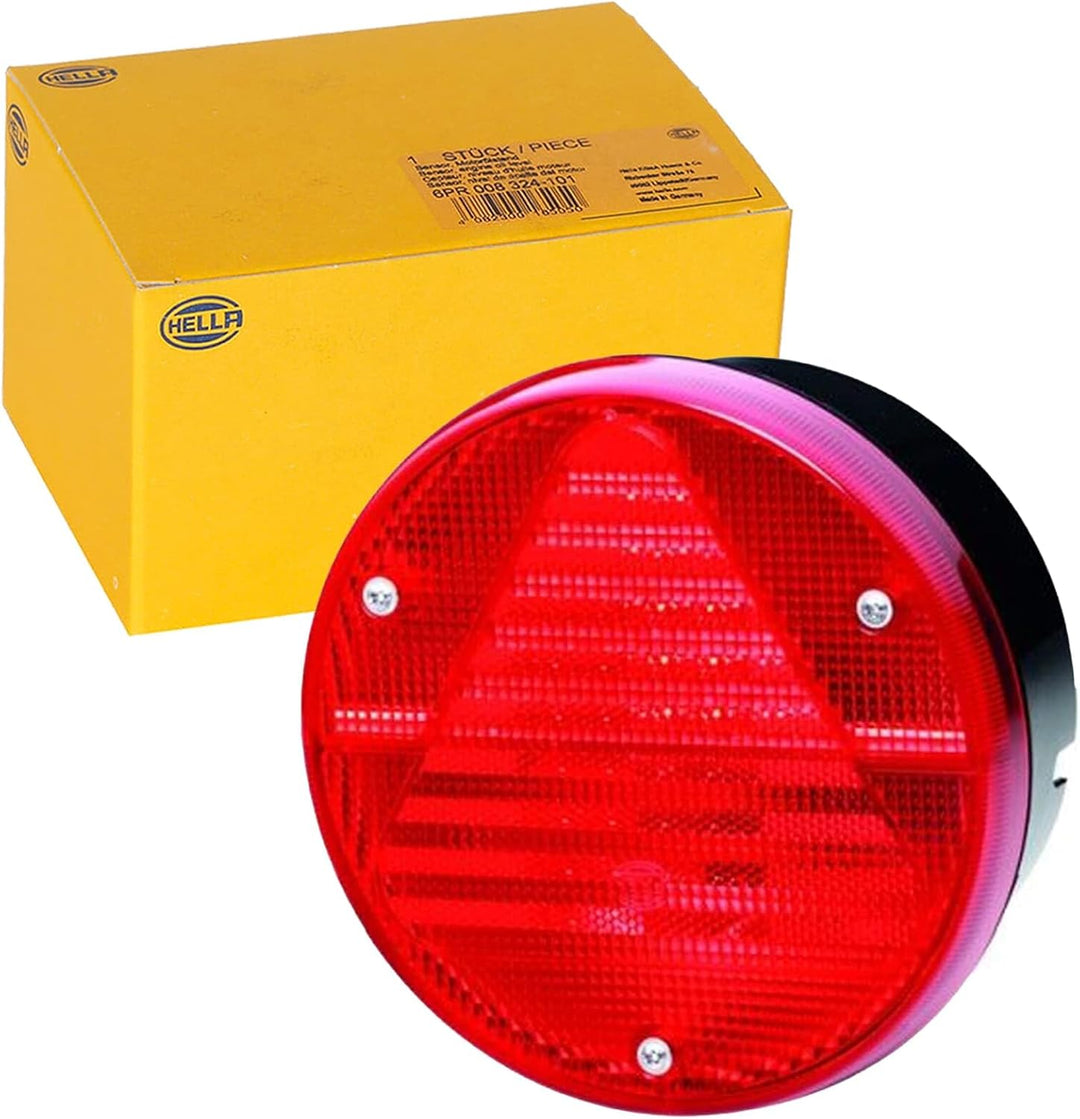 HELLA - Heckleuchte - Hybrid - 12V - Anbau/geschraubt - Lichtscheibenfarbe: rot - LED-Lichtfarbe: ro