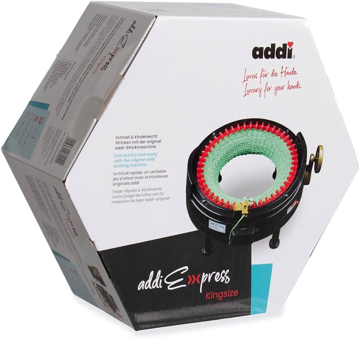 Addi Express-Kingsize 46 Nadeln Strickmaschine, Kunststoff, Schwarz/Rot/Gold, 26 x 15.5 x 25.5 cm Si