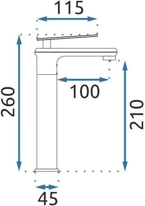 Rea Waschtischarmatur BLADE OLD BLACK HAUT Wasserhahn Bad Badarmatur aus Messing Armatur für Waschbe