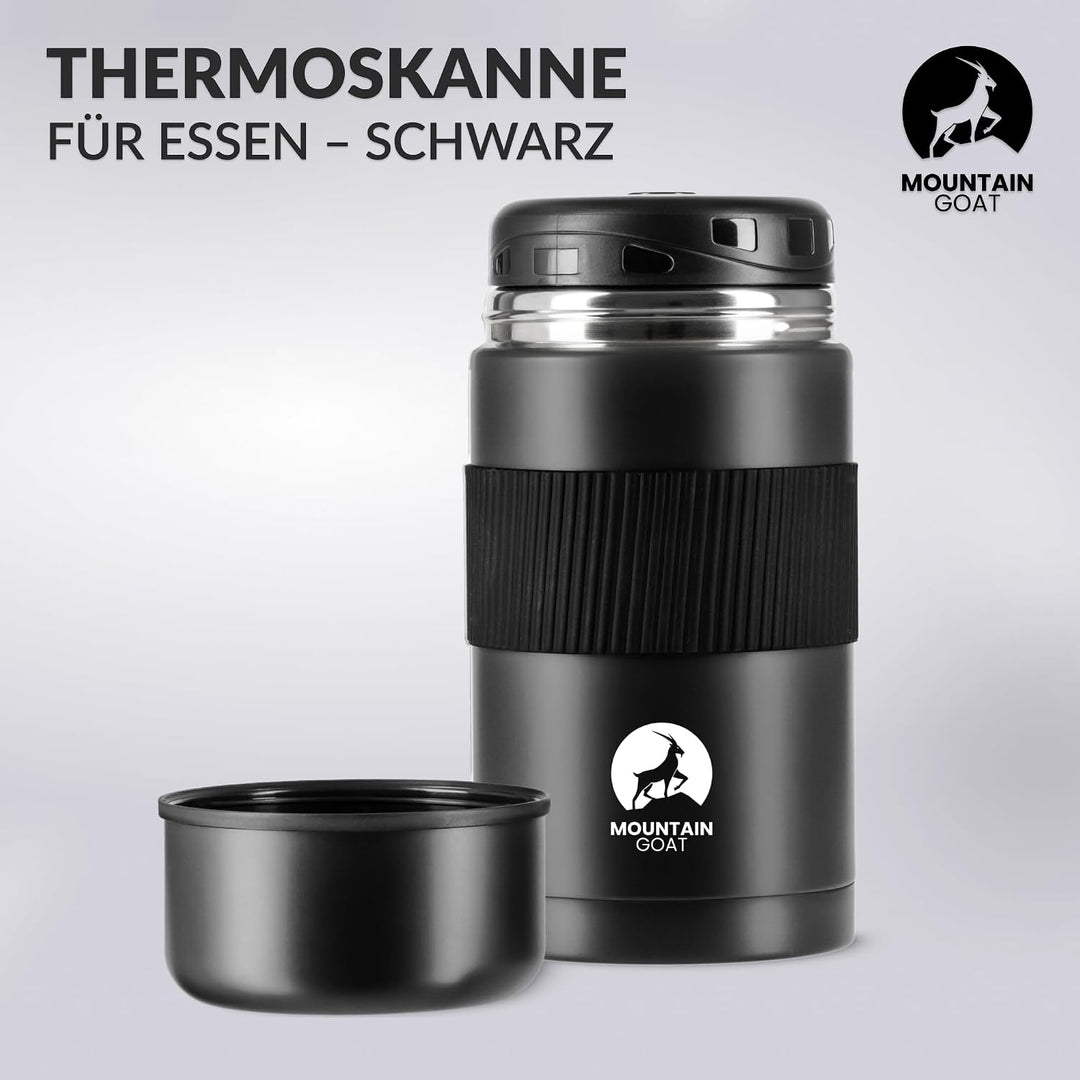 MOUNTAIN GOAT Thermobehälter für Essen 1L aus Edelstahl, Doppelwandig, Druckentlastungsventil, Isoli