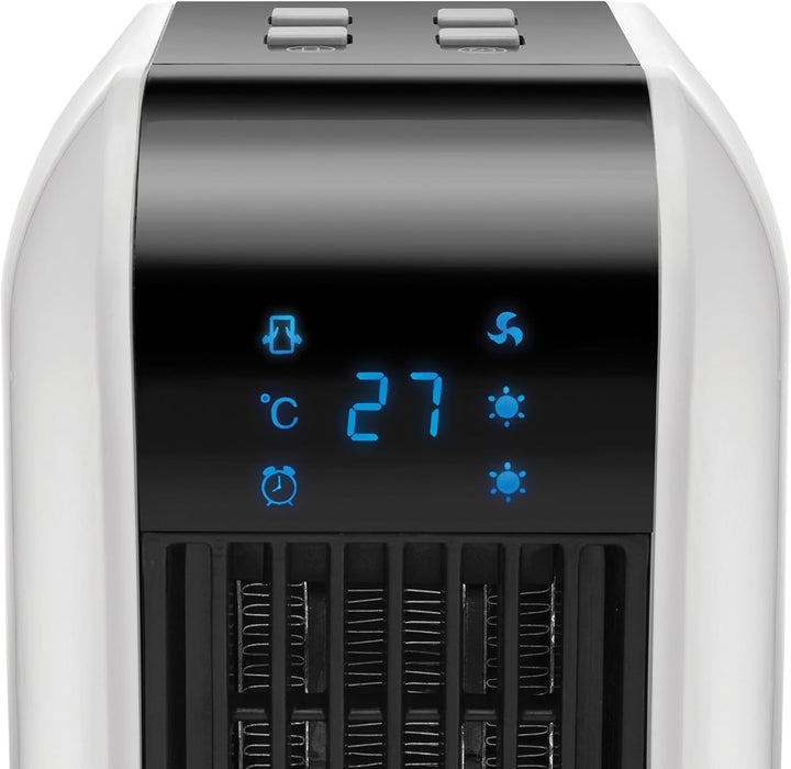 UNOLD 86430 Keramik-Heizlüfter Design, Fernbedienung mit Batterien, 2000 W, 230 V, Schwarz/Weiss