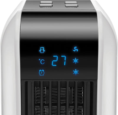 UNOLD 86430 Keramik-Heizlüfter Design, Fernbedienung mit Batterien, 2000 W, 230 V, Schwarz/Weiss