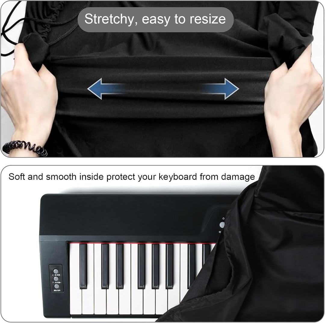 88 Tasten Keyboard Cover mit NotenstäNderabdeckung,Klaviertastatur-Staubschutz für 88 Tasten, Wasser