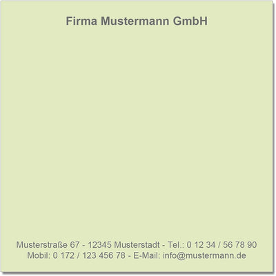 500 Notizzettel personalisiert in praktischer Zettelbox mit Stiftehalter 10 x 10 cm (hellgrün), hell