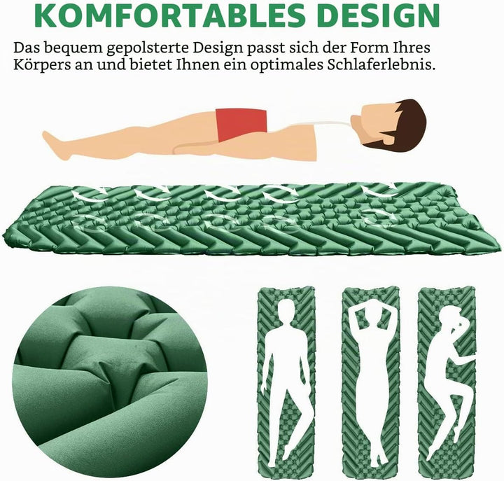 Isomatte Camping Outdoor Ultraleicht Camping Isomatte Aufblasbare, wasserdichte Faltbar Luftmatratze