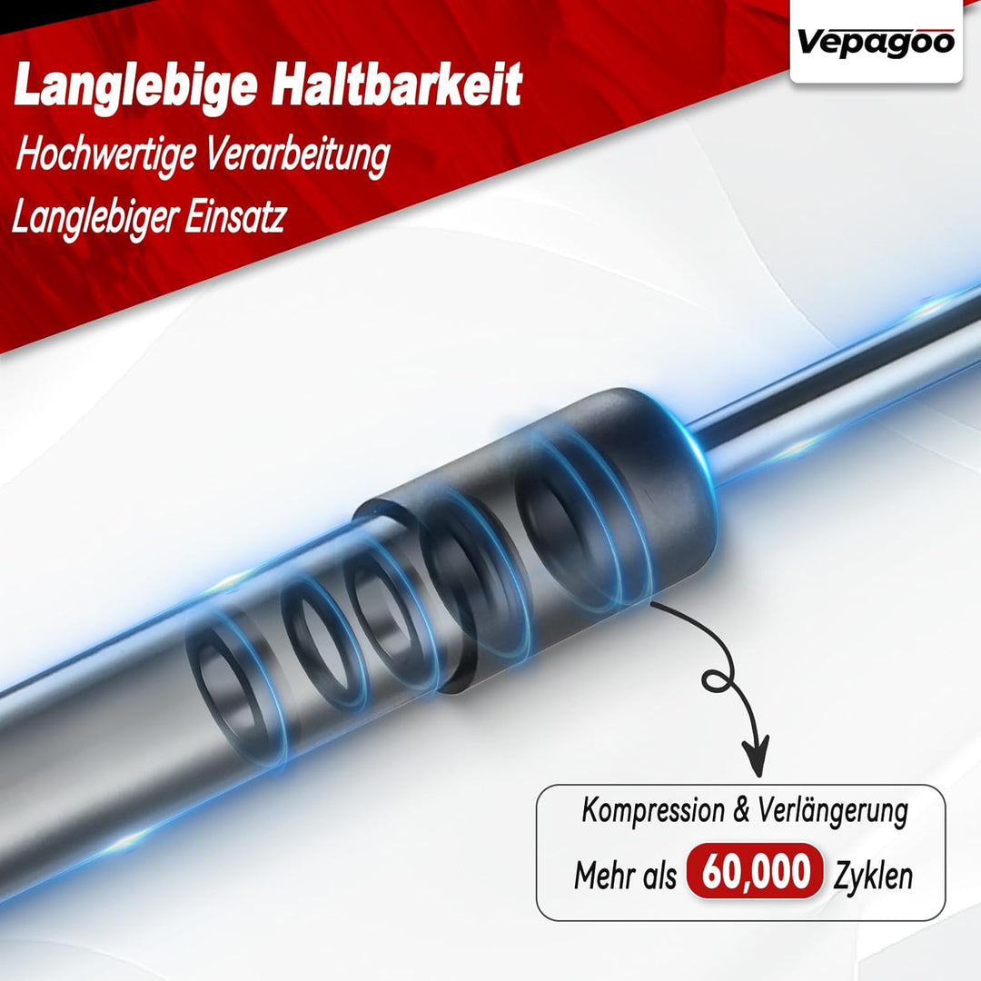 Vepagoo Heckklappendämpfer Gasdruckfedern für Polo 9N 2001-2009 kofferraum dämpfer OEM-Teilenummer: