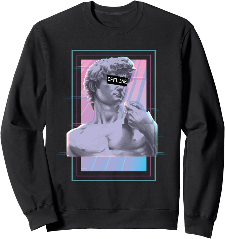 Vaporwave mit Glitch-Effekt und griechischer Mythologie Sweatshirt