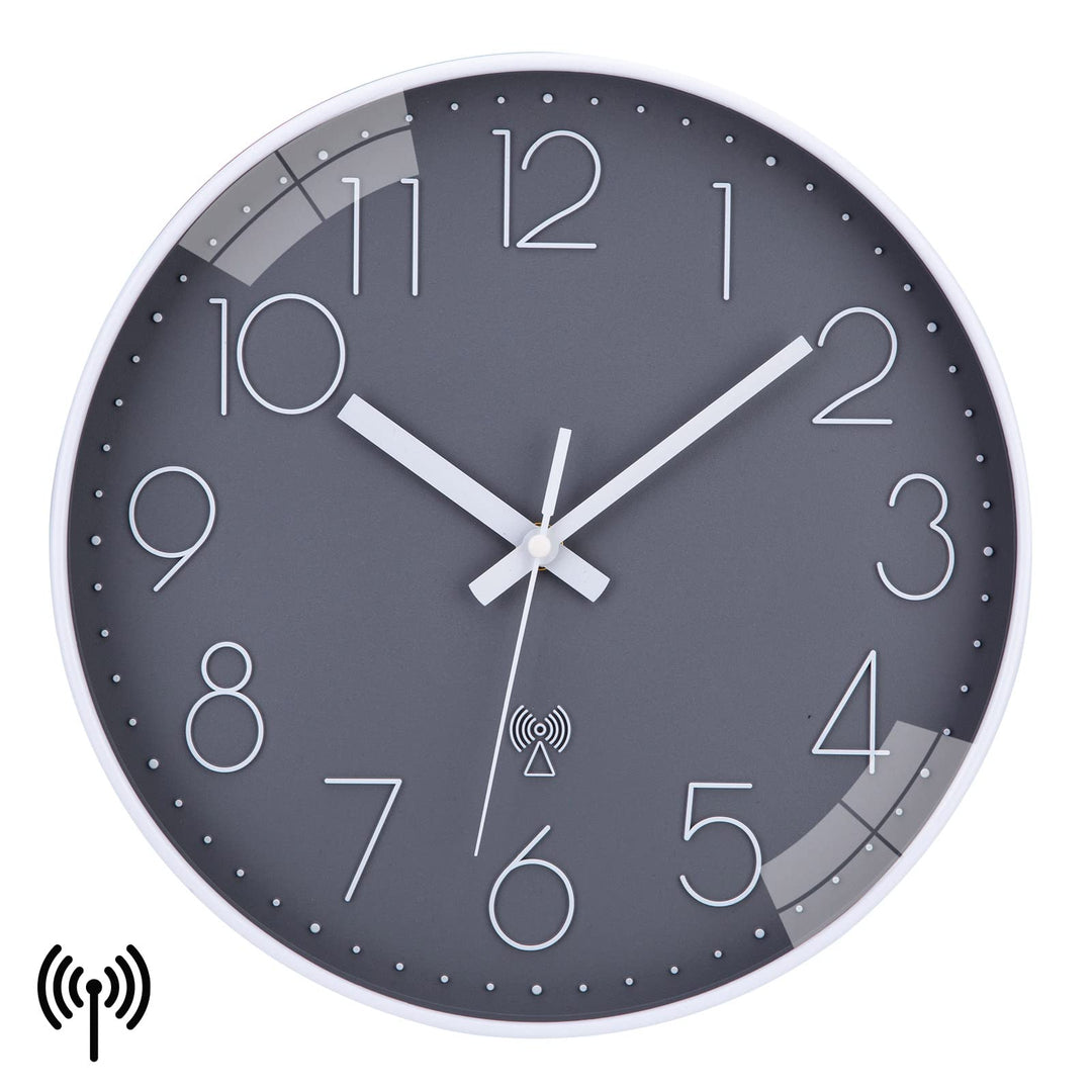 VIVILINEN Funkuhr geräuschlos Wanduhr Ohne Tickgeräusche Modern Funkwanduhr Lautlos Wanduhr Nicht Ti