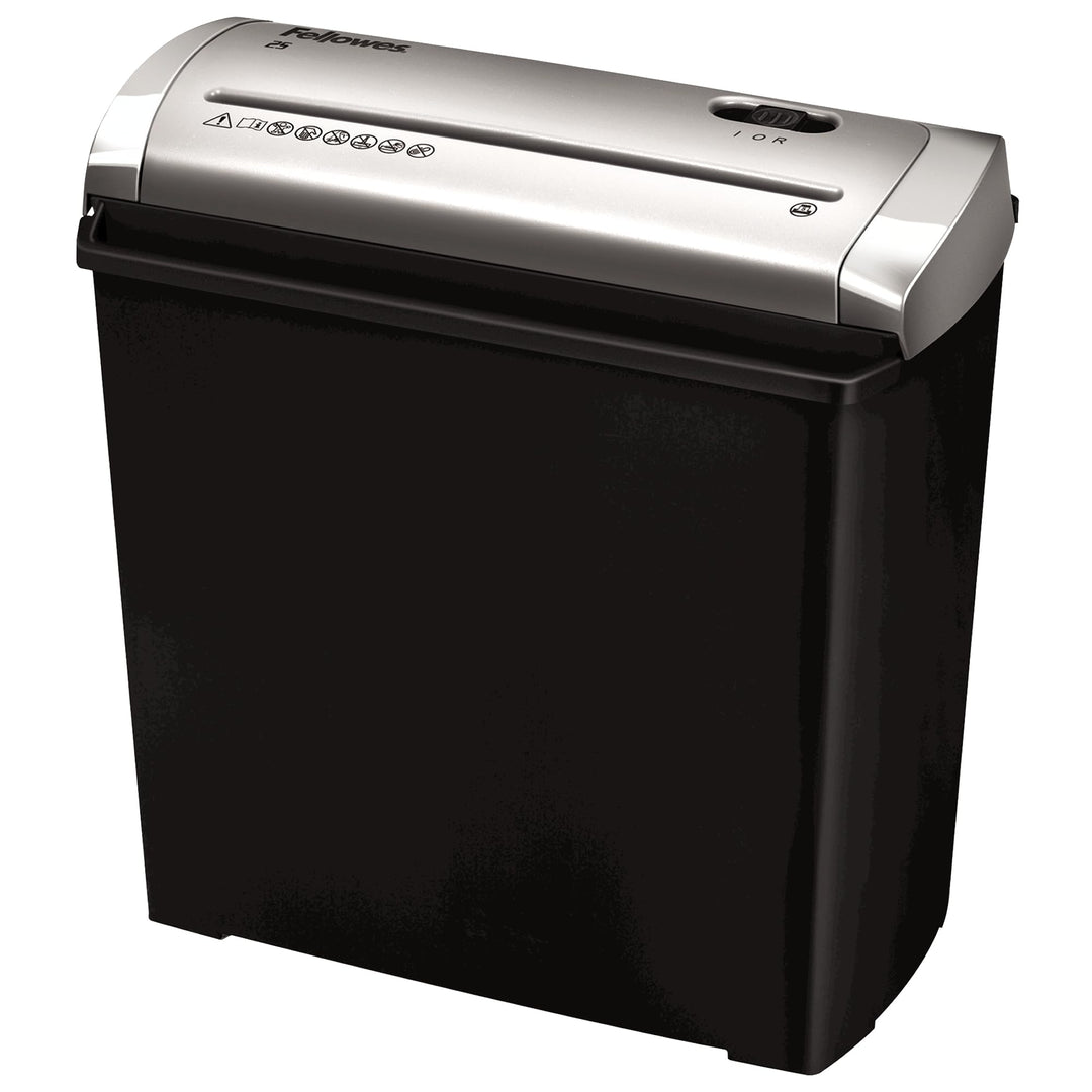 Fellowes Trito 2S – Aktenvernichter, Streifenschnitt, 5 Blatt, schwarz