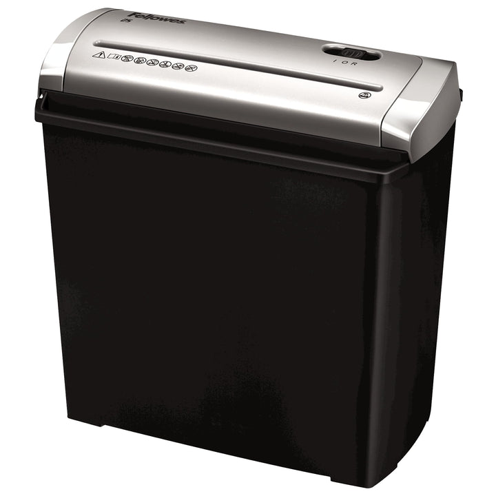 Fellowes Trito 2S – Aktenvernichter, Streifenschnitt, 5 Blatt, schwarz